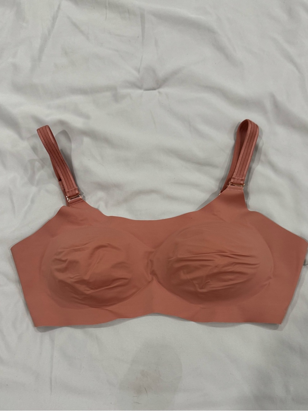 Knix coral bra with interchangeable headwear